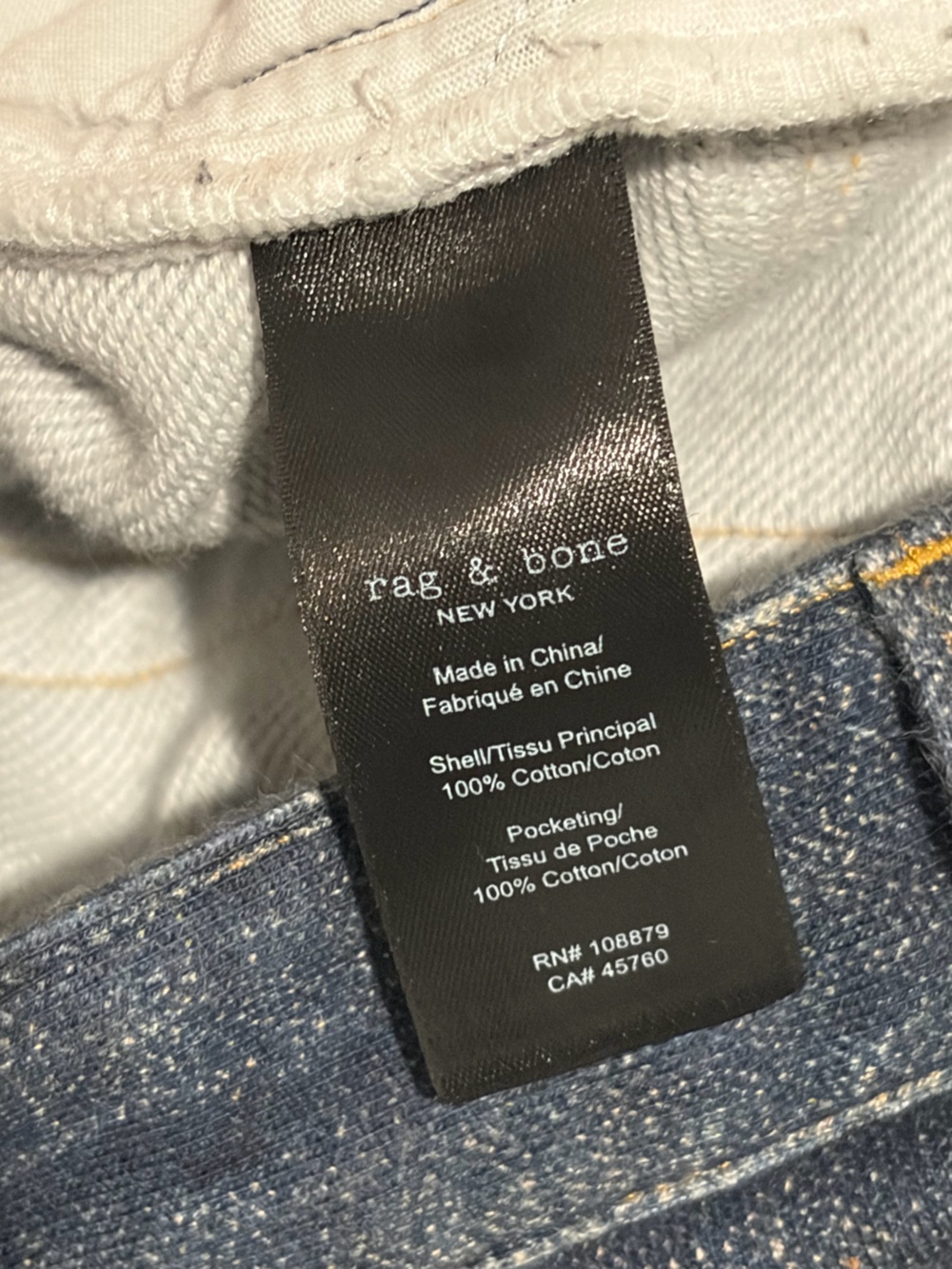 Rag & Bone Miramar Jeans Size 29 Fit 4 Straight Pants In Empire Denim Sweats - Picture 15 of 16
